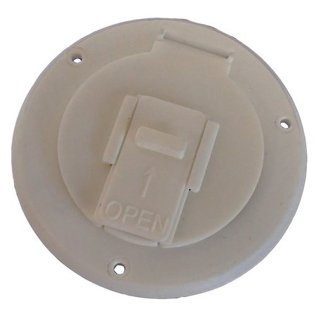 AFTERMARKET 1 RV Camper Trailer Round White Electric Power Cord Cable Hatch Cover OTK20-0308